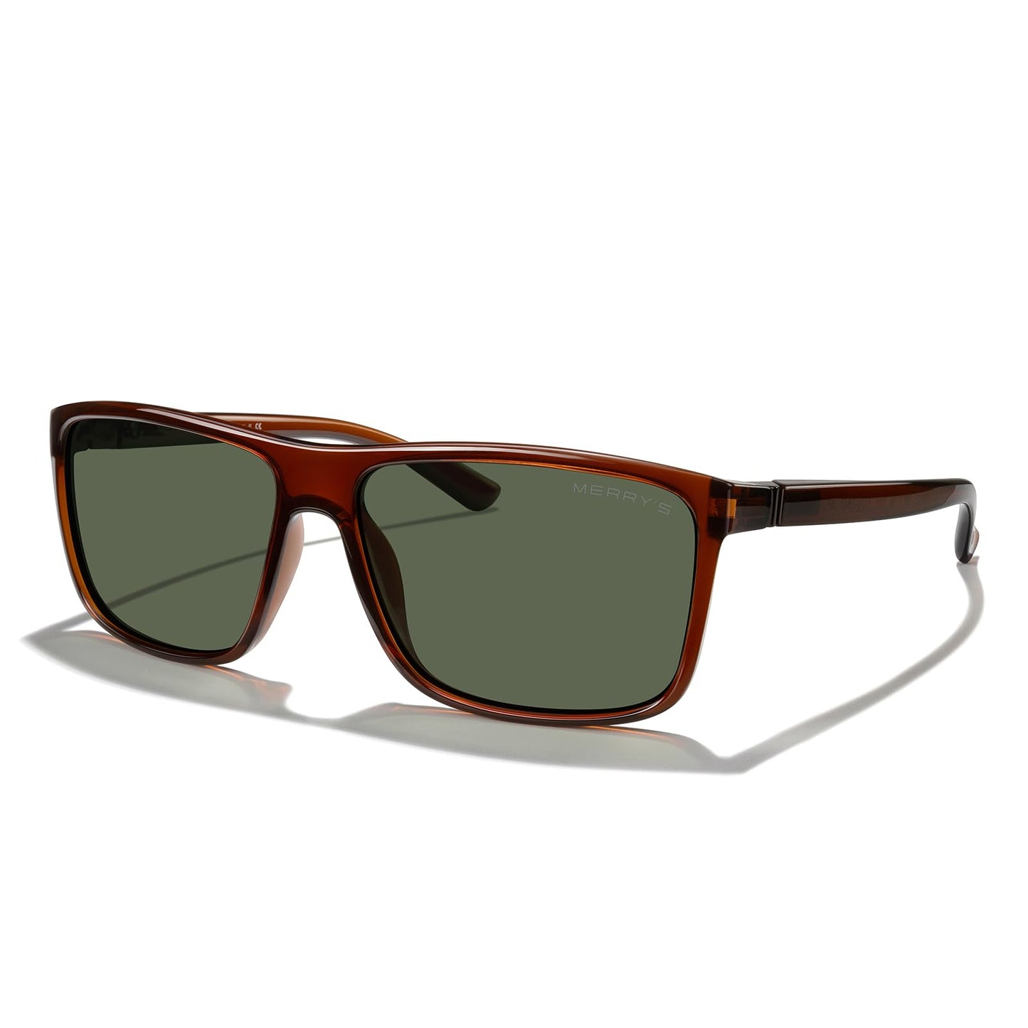 MERRY'S Rectangular Polarized Sports Sunglasses for Men Women Cycling Driving Fishing UV400 Protection S8225