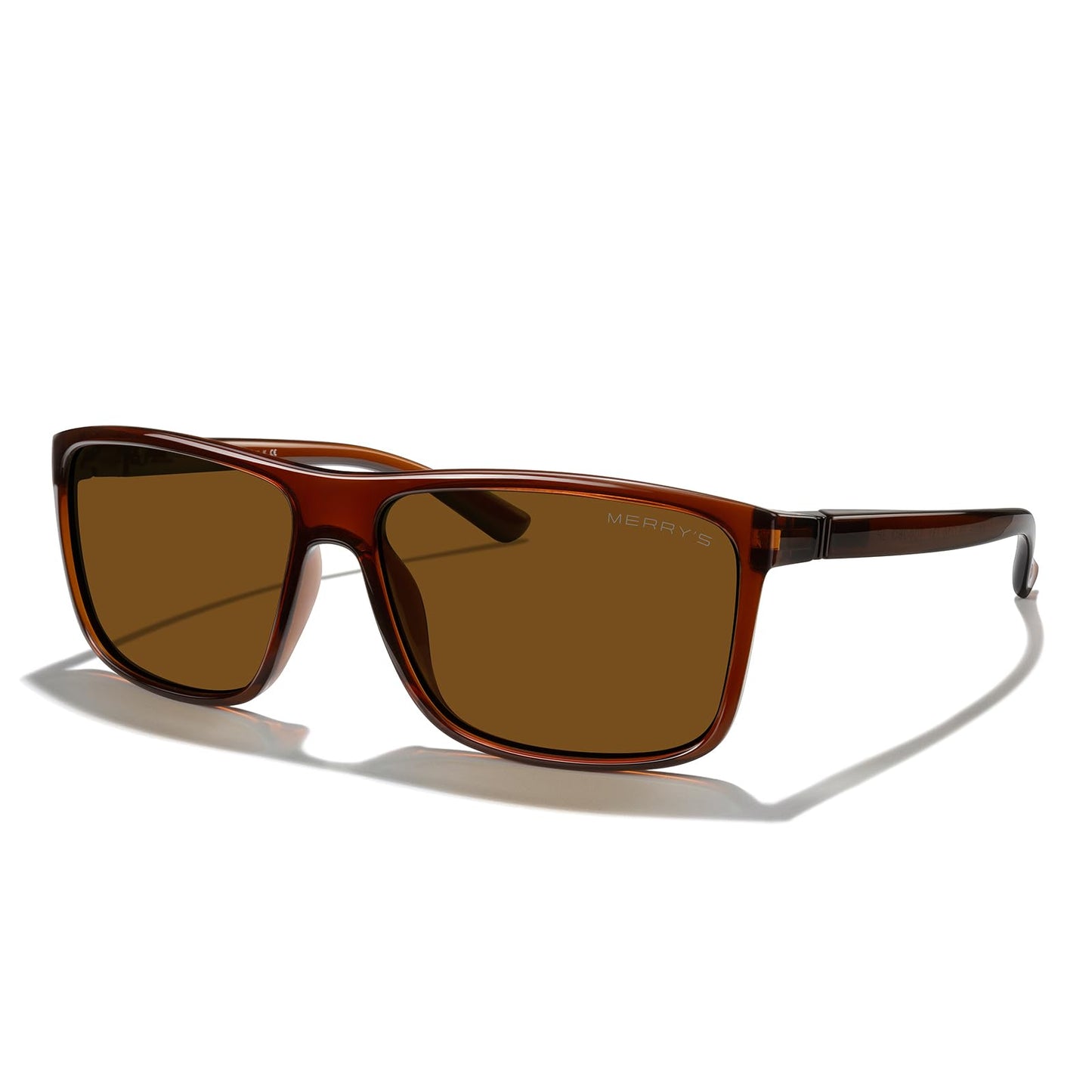 MERRY'S Rectangular Polarized Sports Sunglasses for Men Women Cycling Driving Fishing UV400 Protection S8225