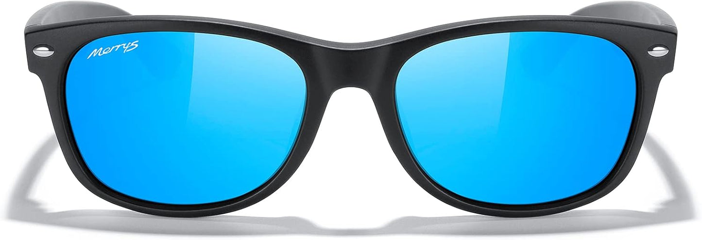 MERRY'S Polarized Unisex Shades Sunglasses for Men and Women Vintage Polarized Sun Glasses Mirror Lens