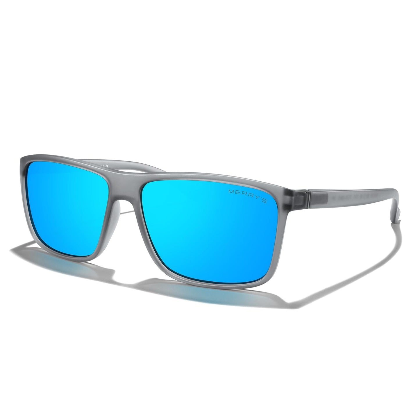 MERRY'S Rectangular Polarized Sports Sunglasses for Men Women Cycling Driving Fishing UV400 Protection S8225