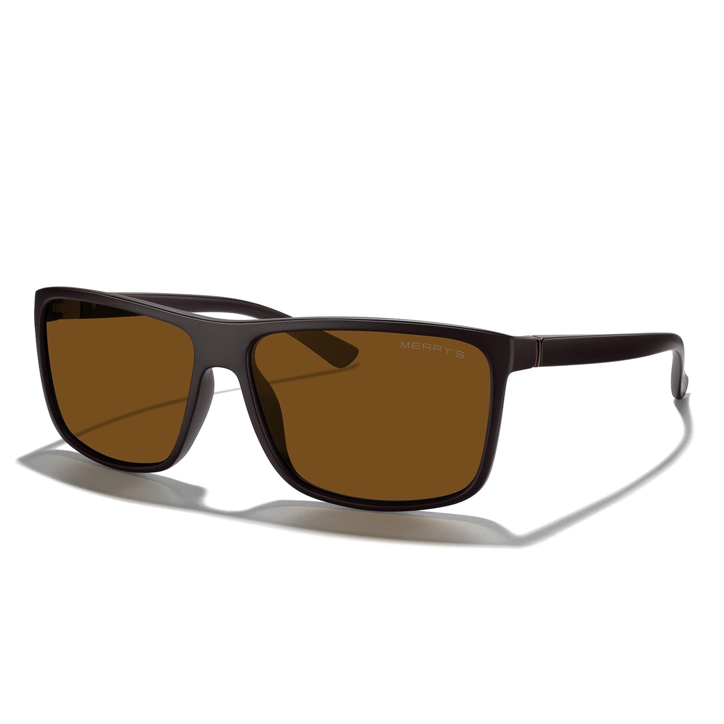 MERRY'S Rectangular Polarized Sports Sunglasses for Men Women Cycling Driving Fishing UV400 Protection S8225