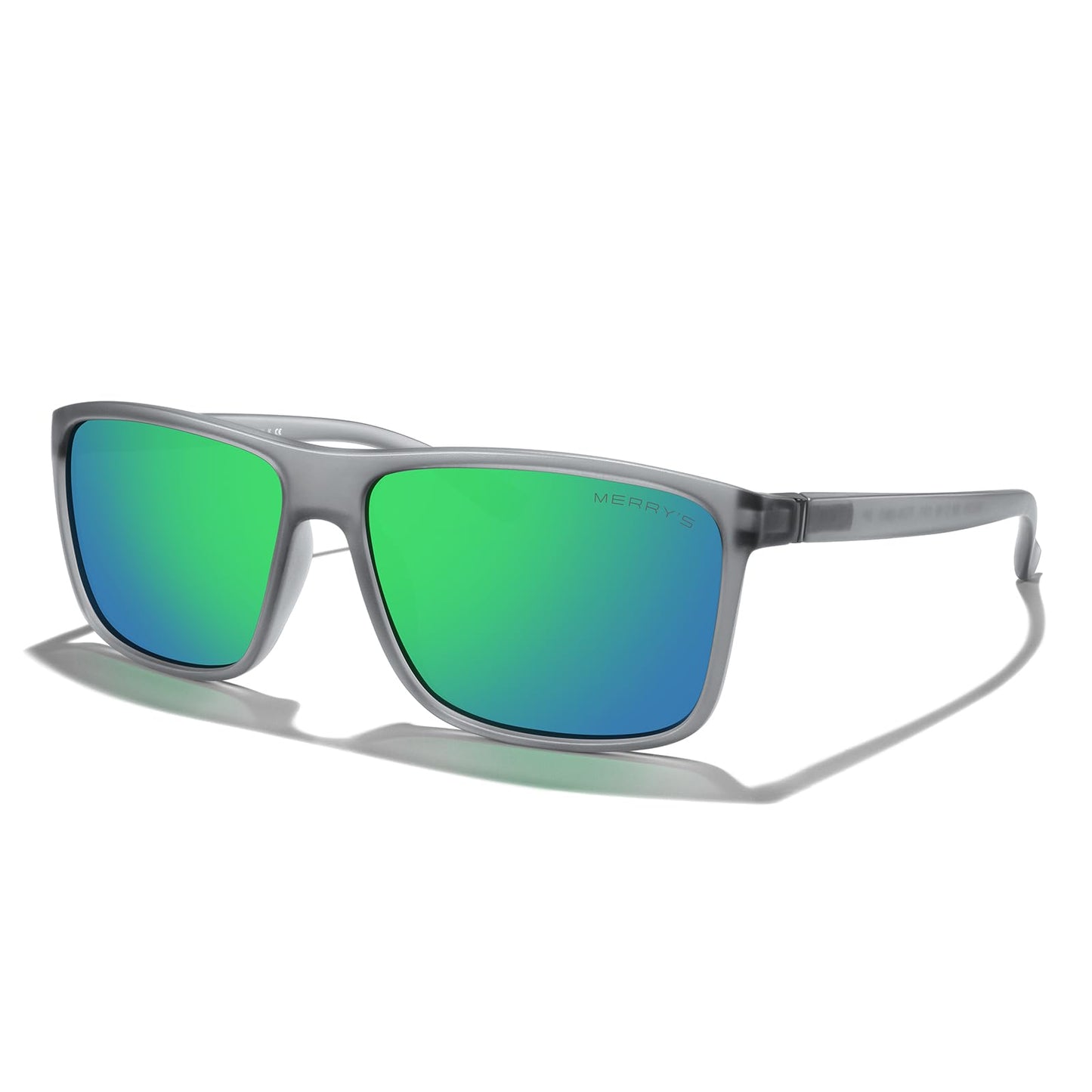 MERRY'S Rectangular Polarized Sports Sunglasses for Men Women Cycling Driving Fishing UV400 Protection S8225