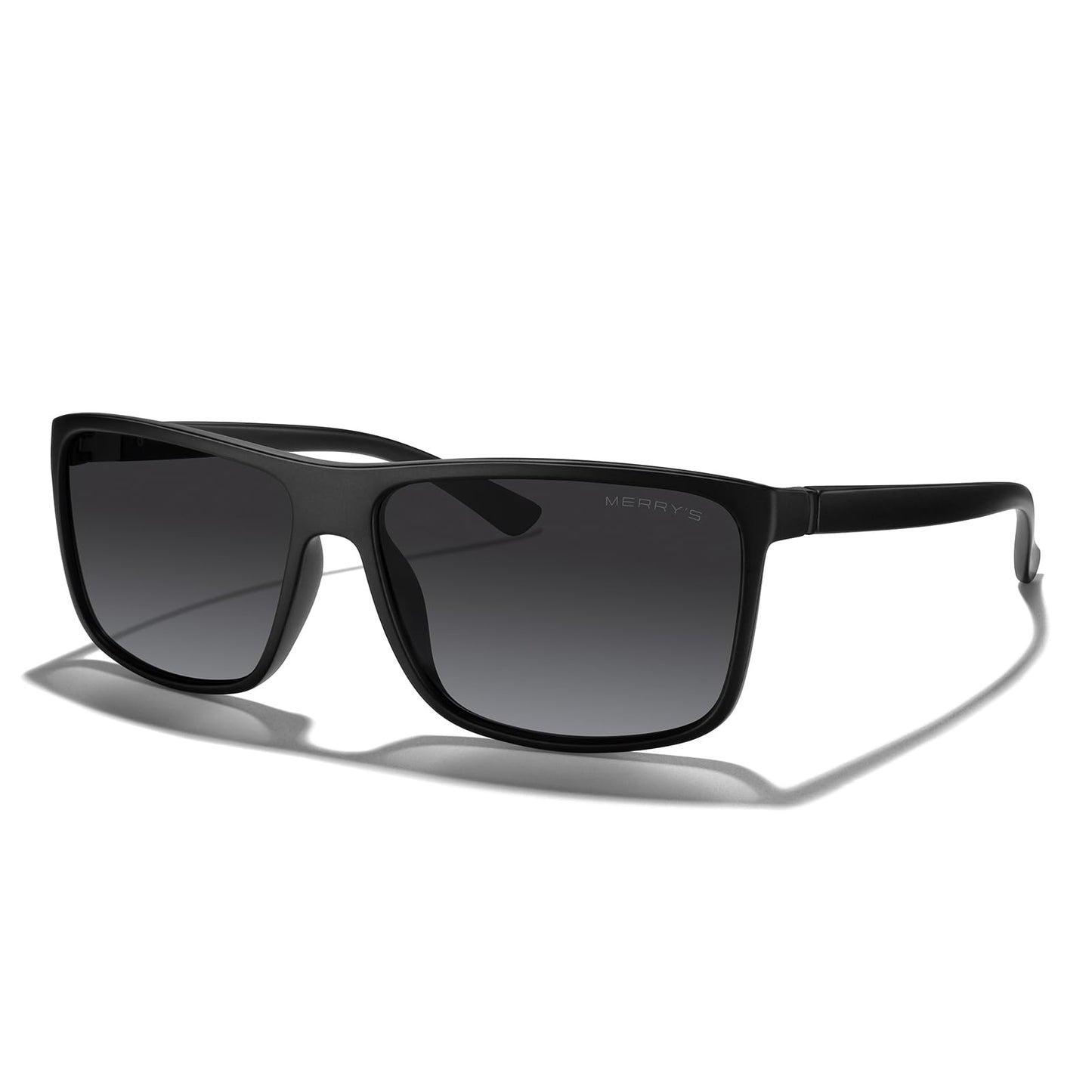 MERRY'S Rectangular Polarized Sports Sunglasses for Men Women Cycling Driving Fishing UV400 Protection S8225