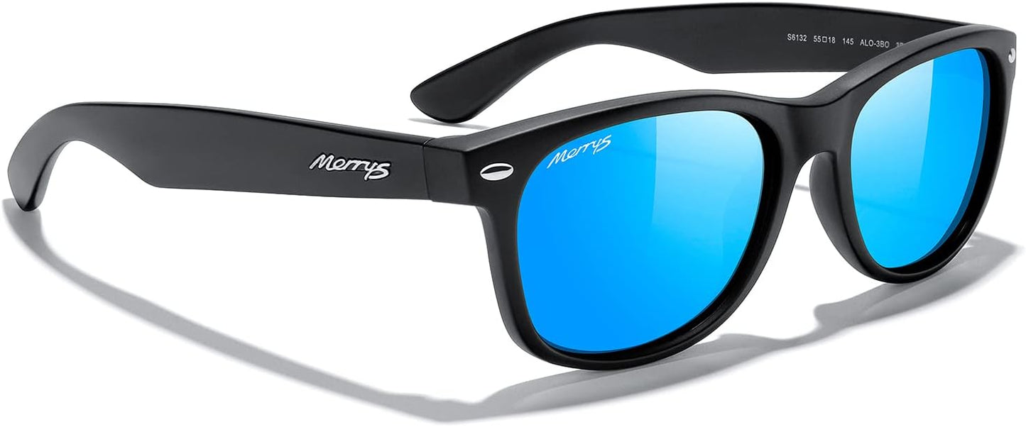 MERRY'S Polarized Unisex Shades Sunglasses for Men and Women Vintage Polarized Sun Glasses Mirror Lens