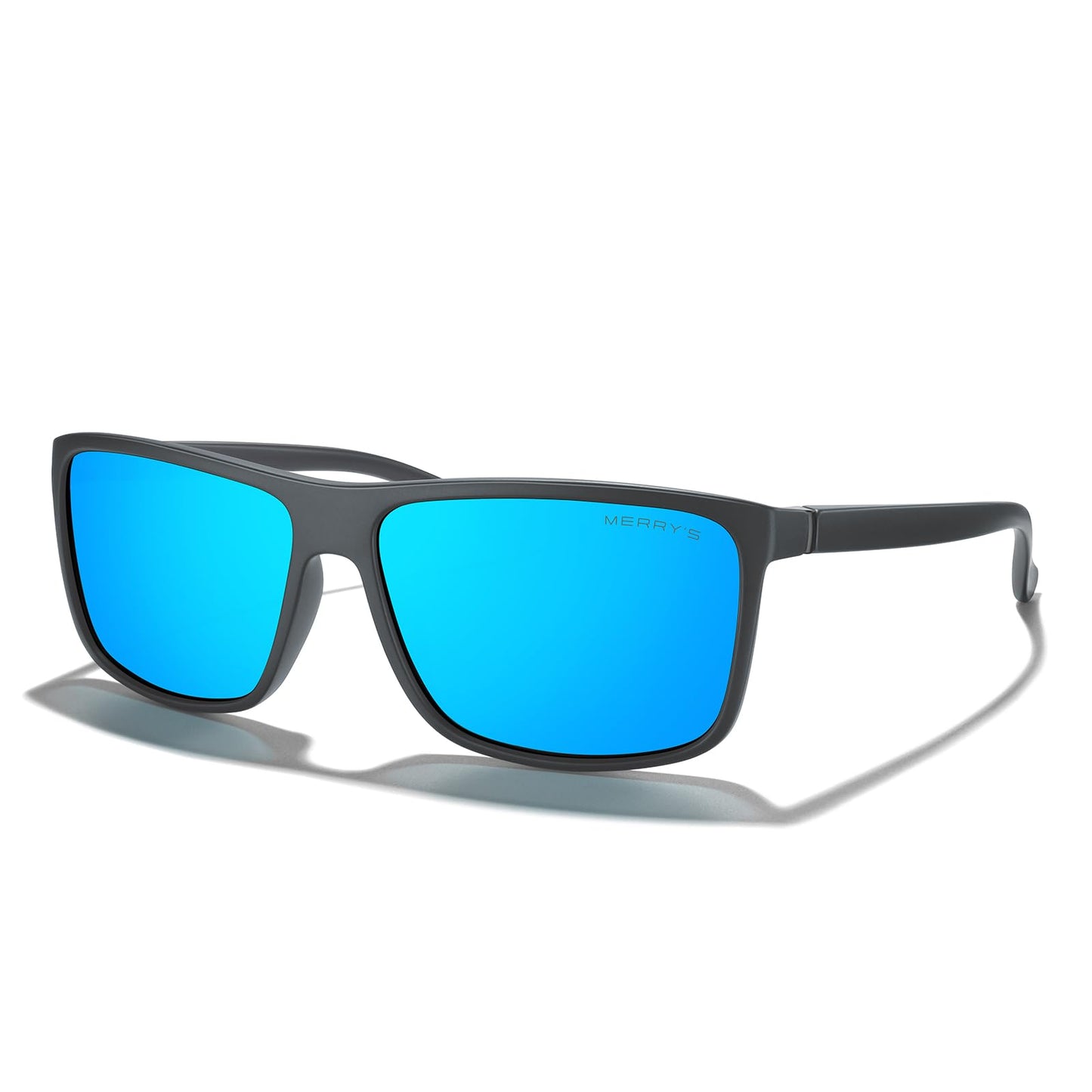 MERRY'S Rectangular Polarized Sports Sunglasses for Men Women Cycling Driving Fishing UV400 Protection S8225