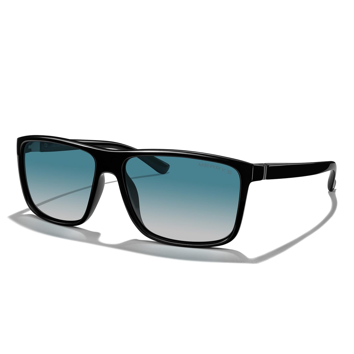 MERRY'S Rectangular Polarized Sports Sunglasses for Men Women Cycling Driving Fishing UV400 Protection S8225