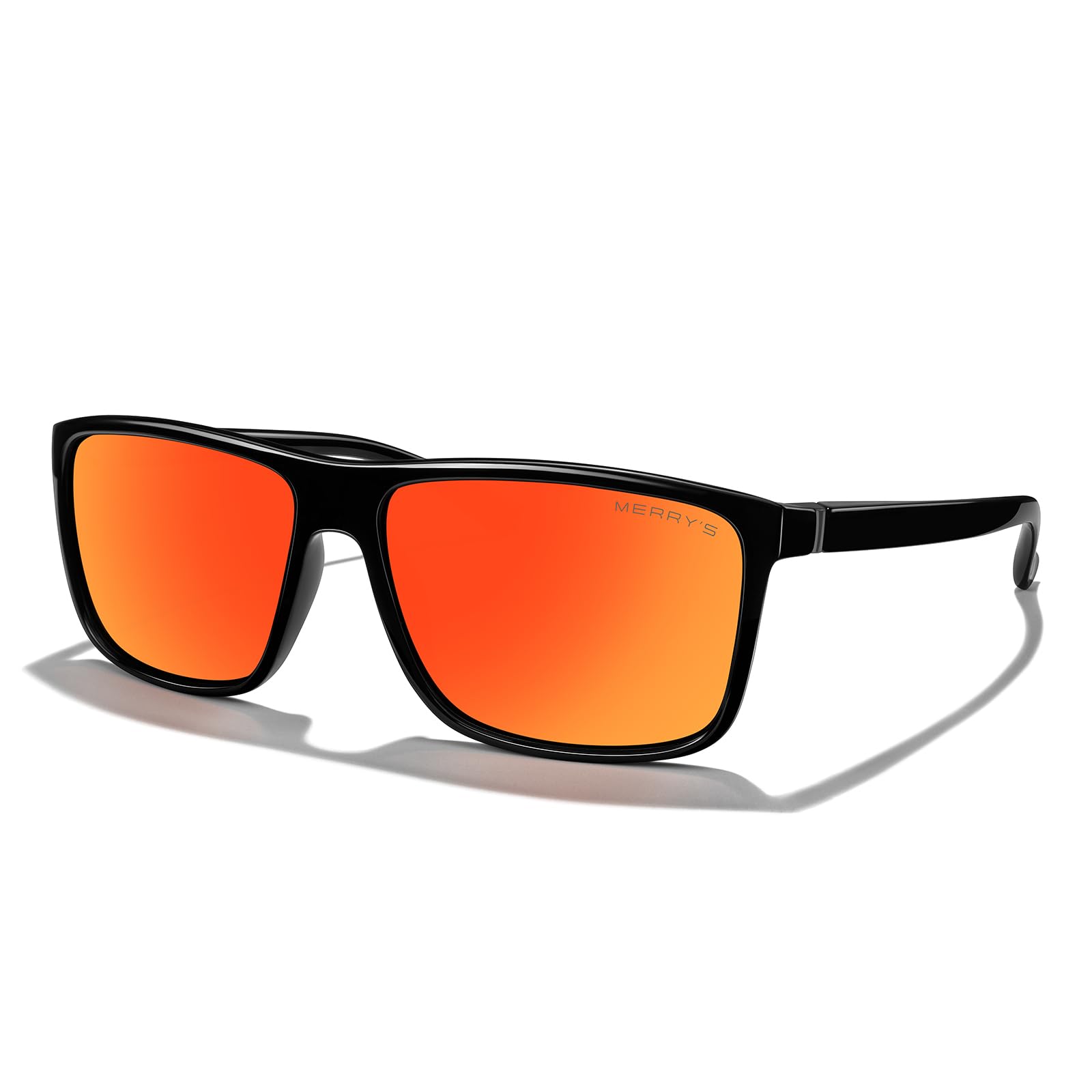 MERRY'S Rectangular Polarized Sports Sunglasses for Men Women Cycling Driving Fishing UV400 Protection S8225