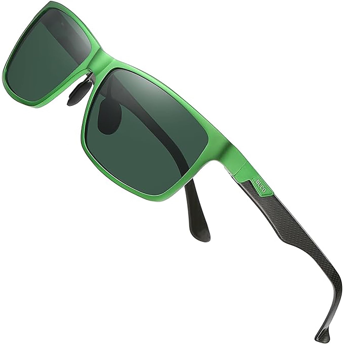 DUCO Mens Sunglasses Polarized Rectangle Sunglass for Men Lightweight Carbon Fiber UV400 Protection 8206