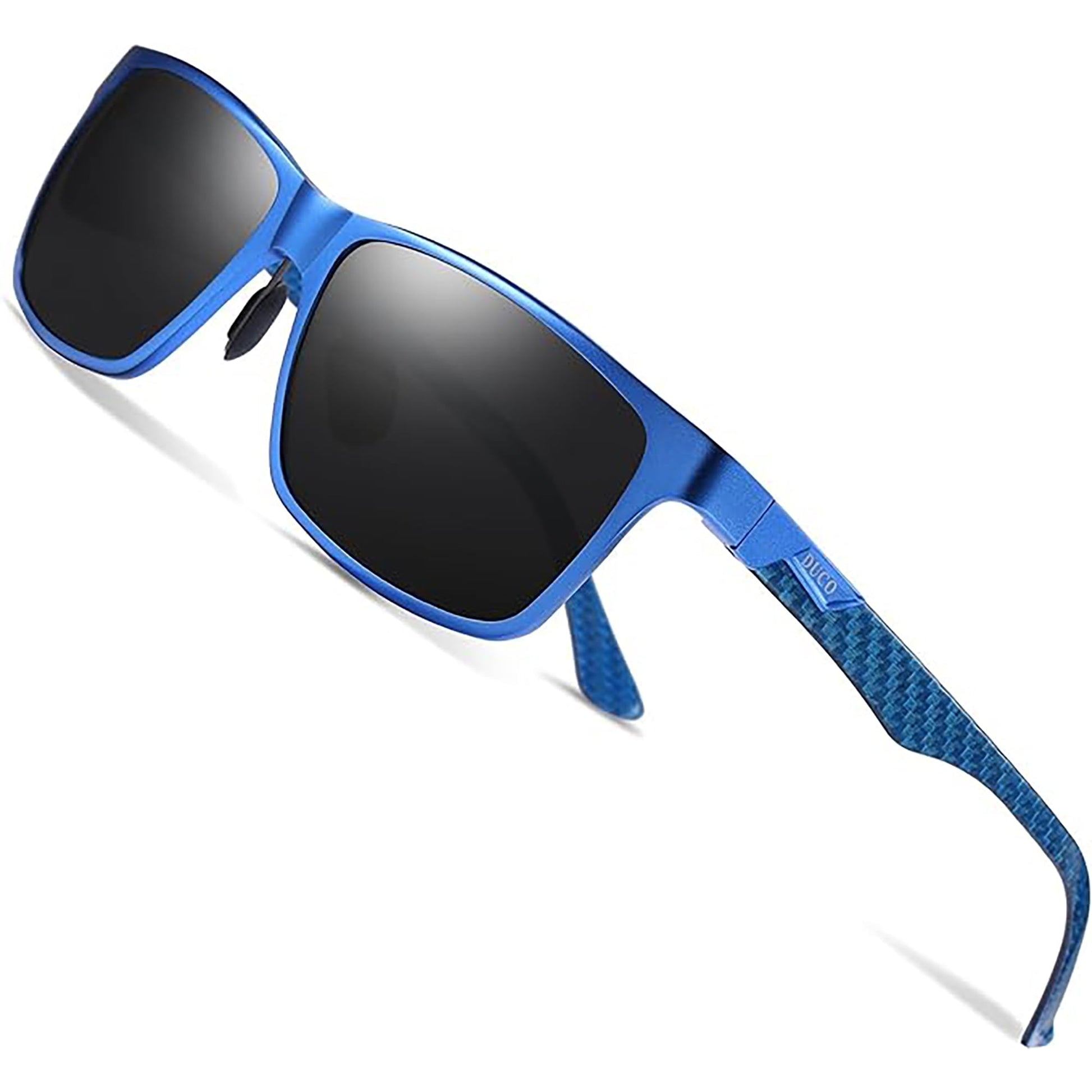 DUCO Mens Sunglasses Polarized Rectangle Sunglass for Men Lightweight Carbon Fiber UV400 Protection 8206