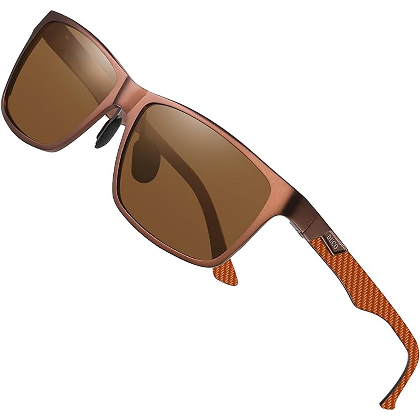 DUCO Mens Sunglasses Polarized Rectangle Sunglass for Men Lightweight Carbon Fiber UV400 Protection 8206